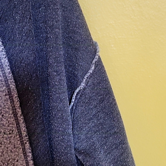 Calvin Klein Dark gray sweatshirt material asymmetrical jacket - Picture 2 of 4